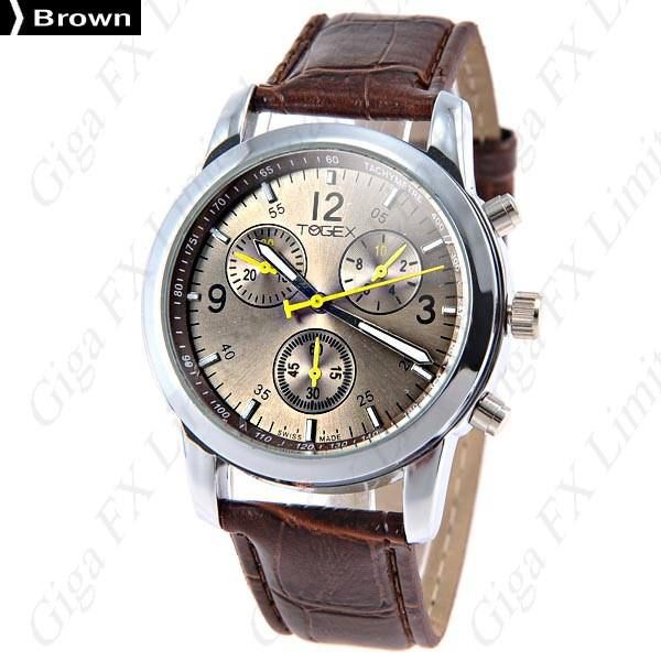 Relógio (TOGEX) Fashion Round Case Quartz analógico